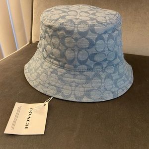 Coach Wide Signature Denim Bucket Hat *NEW*
